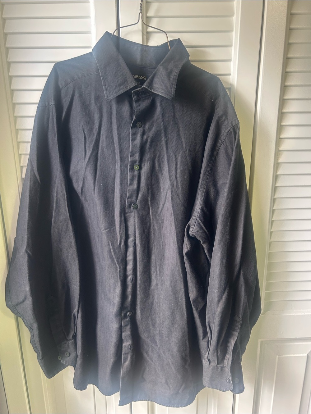 Murano Navy Herringbone Button-Up Shirt